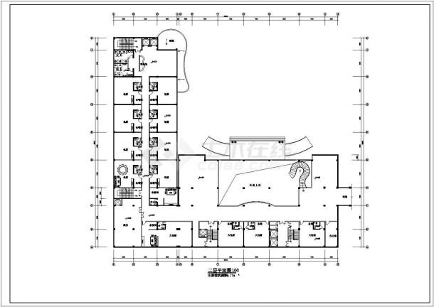某地区17层酒店建筑设计平面方案图-图二