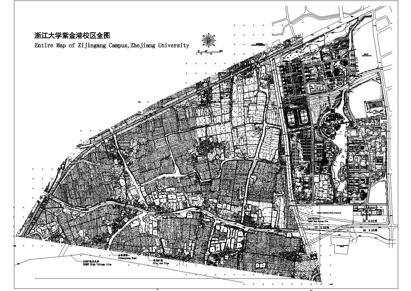 浙大紫金港校区建筑设计总规划平面图
