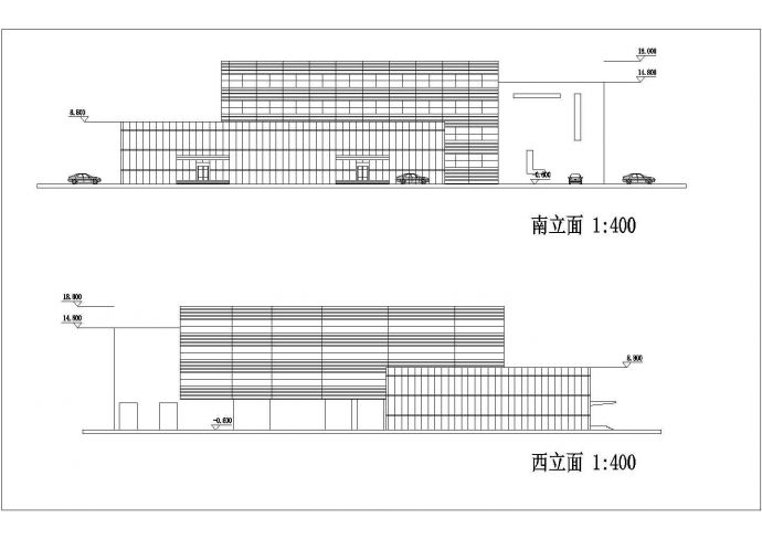某地区三层汽车展厅建筑设计平面图_图1