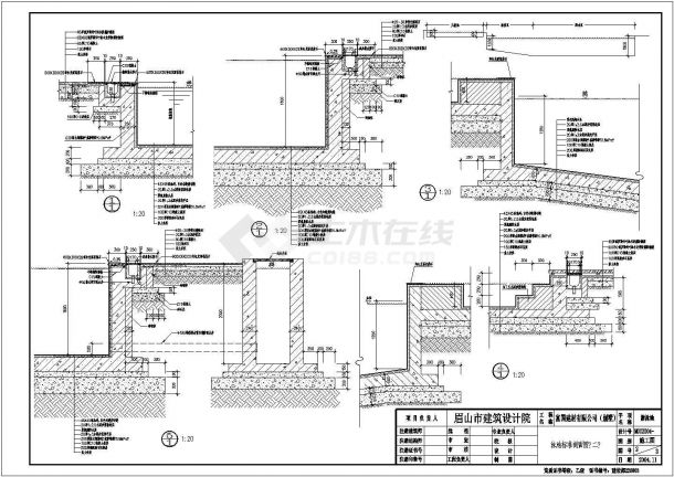 简约风格景观游泳池建筑结构全套施工图-图二