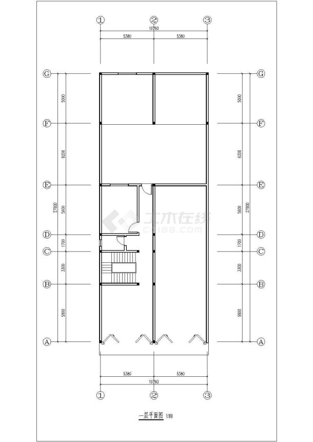 某地区农村二层房屋平面户型布置图-图二