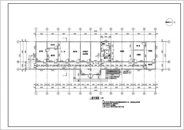 某三层乡镇卫生院建筑方案设计图纸-图二