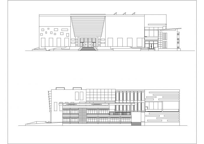 某地区大学校园博物馆建筑方案设计图纸_图1