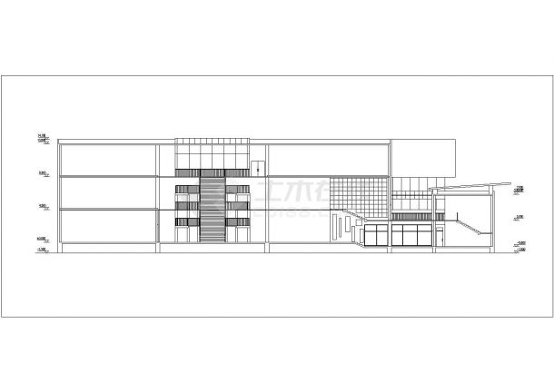 某地区大学校园博物馆建筑方案设计图纸-图二