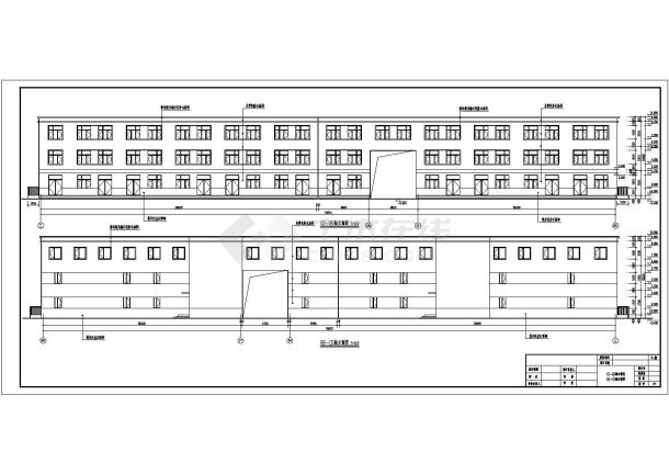 某地区三层商住楼建筑设计施工图纸-图一