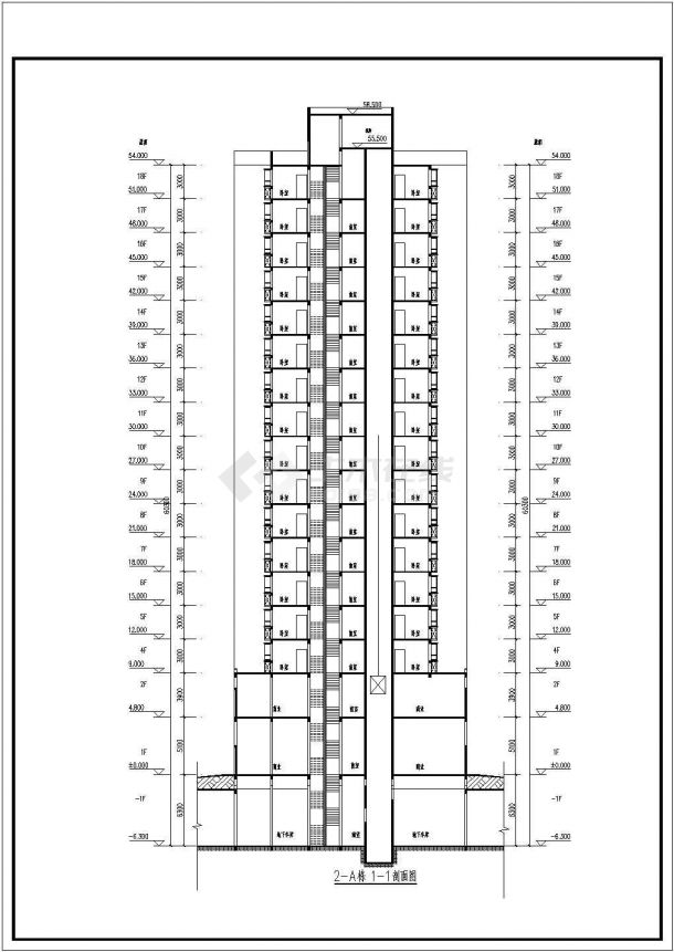 某天街式高层住宅小区建筑方案设计图纸-图二