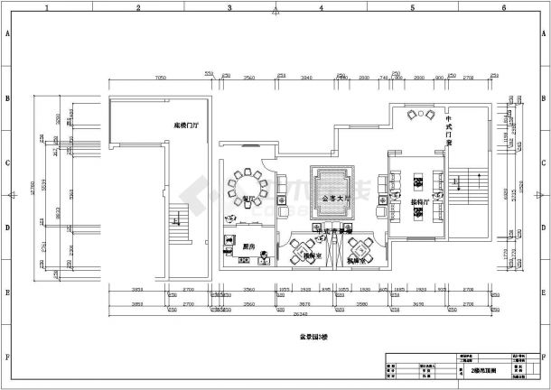 某上下二层精美办公室装修设计施工图-图一