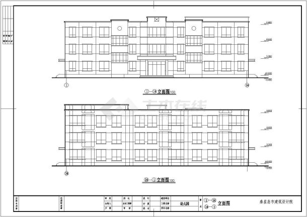 秦皇岛某地三层幼儿园建筑设计方案-图一