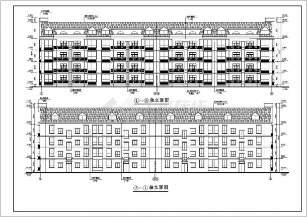 某地4层砖混结构住宅楼建筑施工图-图一