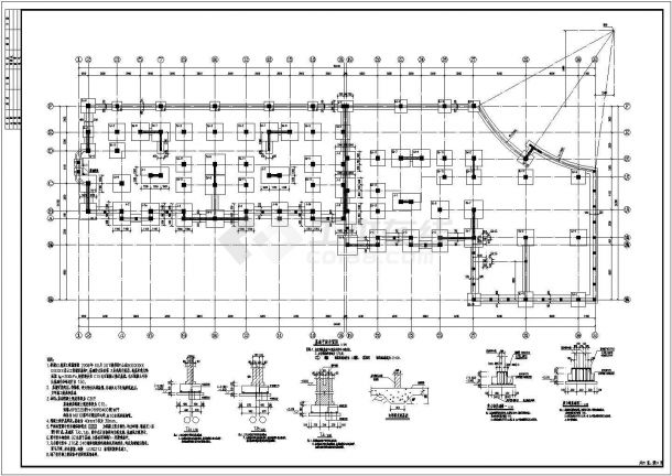 某地六层砖混结构居住建筑结构施工图-图二