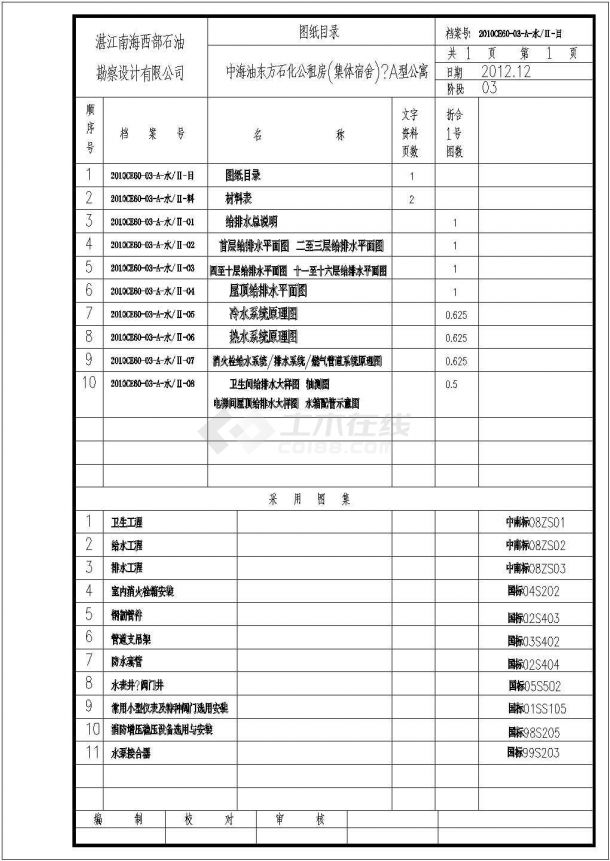 海南16层框剪结构公寓楼给排水及消防施工图-图二