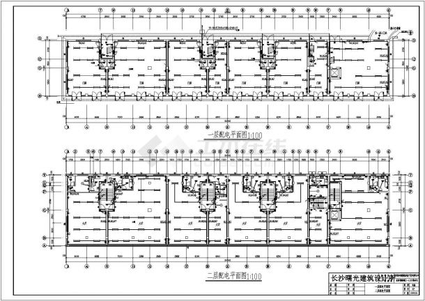 长沙湘绣城某大型经典电气施工CAD布置图-图二