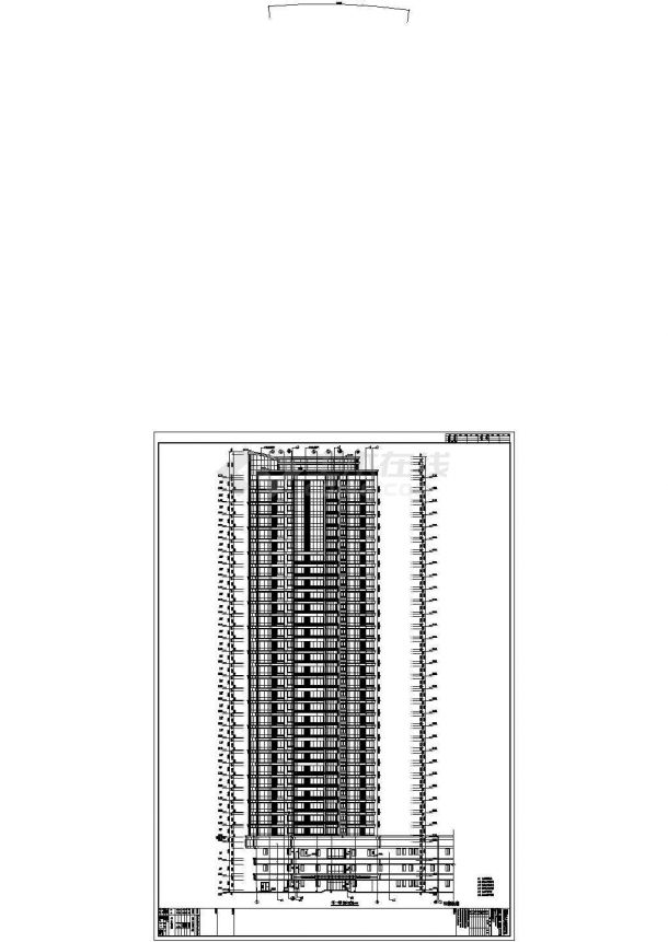 临沂市冠蒙六合御庭7#32层商住楼建筑设计施工图-图一