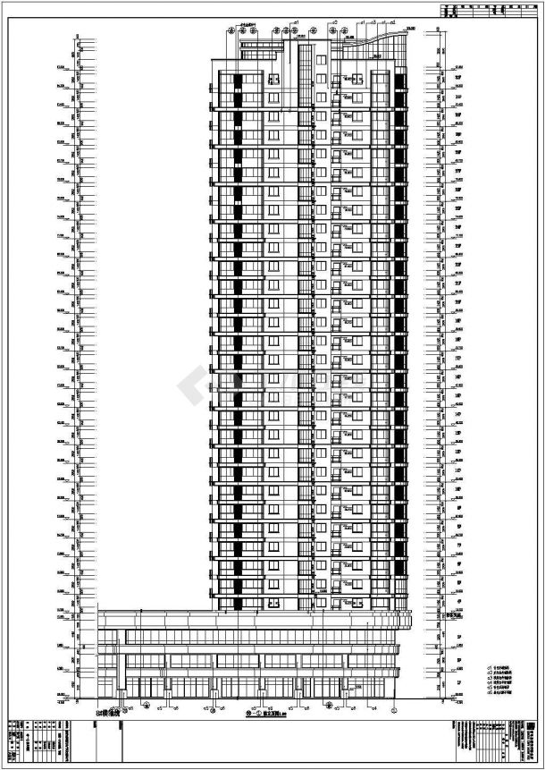 临沂市冠蒙六合御庭7#32层商住楼建筑设计施工图-图二