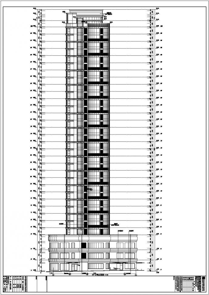 某地区32层商业住宅楼建筑设计施工图_图1