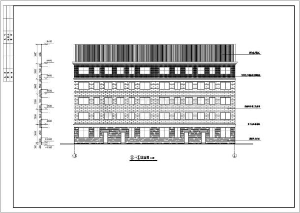 某五层框架结构住宅楼设计施工图（含建筑和结构）-图二