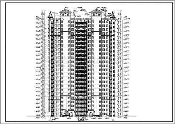 某地区二十四层住宅楼建筑设计方案图-图二