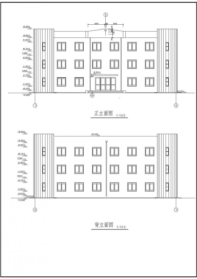 三层中小型建筑设计院办公楼建筑施工图_图1