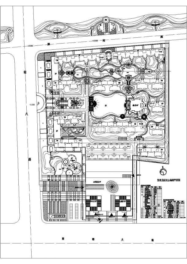 城市某住宅小区规划设计总平面布置图-图二