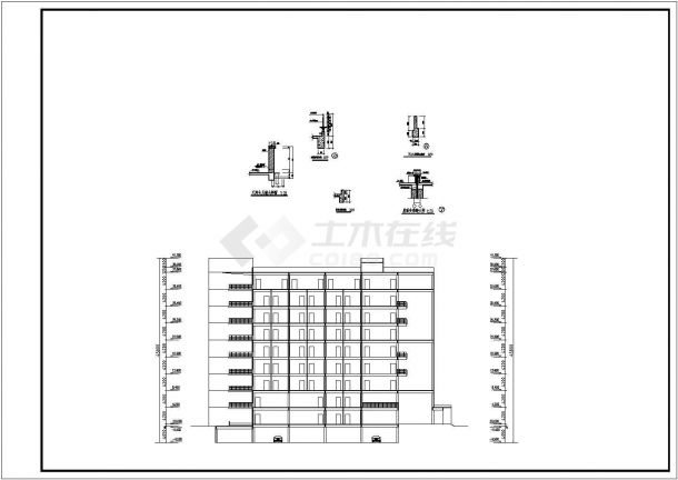 学生课程设计某图书馆综合楼建筑设计方案-图一