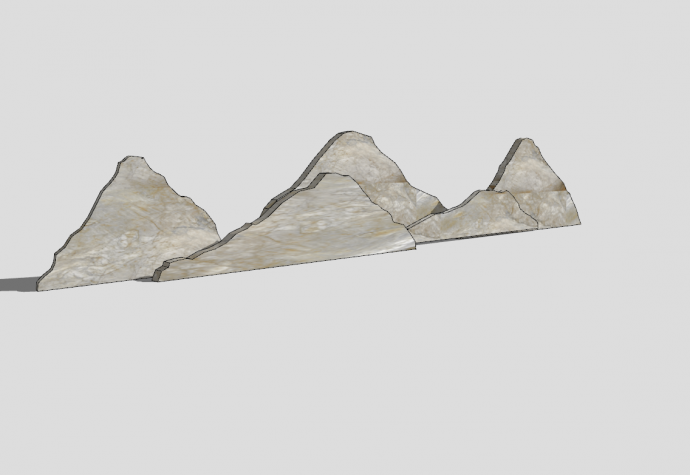 中式景观片石经典拟山石su模型_图1