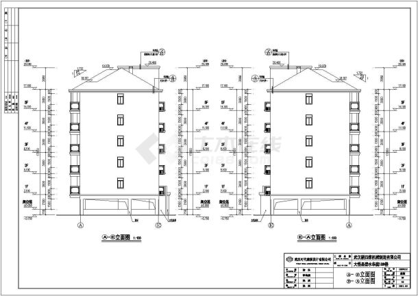 清水小区五层住宅楼建筑设计施工图-图一