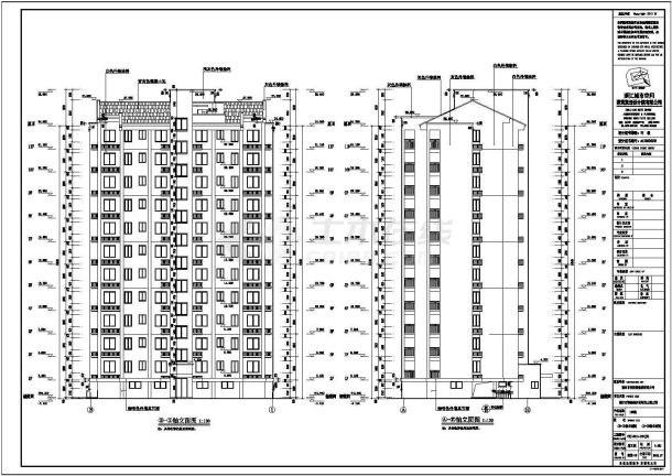 连城三期小区11层住宅楼建筑设计施工图-图二