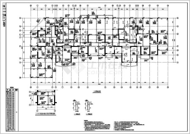华东地区某经典高层剪力墙住宅楼建筑结构施工图（32层）-图一