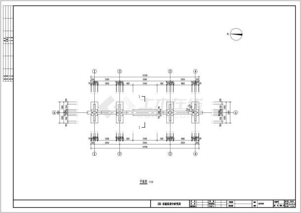 公园清式景观石牌坊的建筑施工图纸-图一