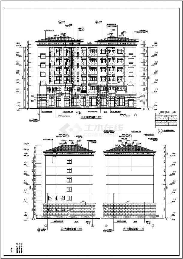 某六层框架结构公寓建筑施工图全套-图一