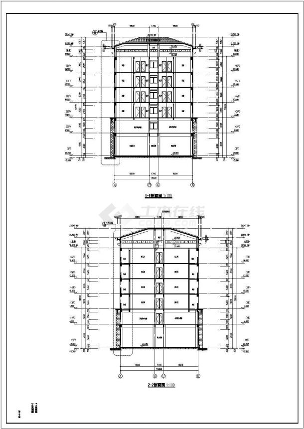 某六层框架结构公寓建筑施工图全套-图二