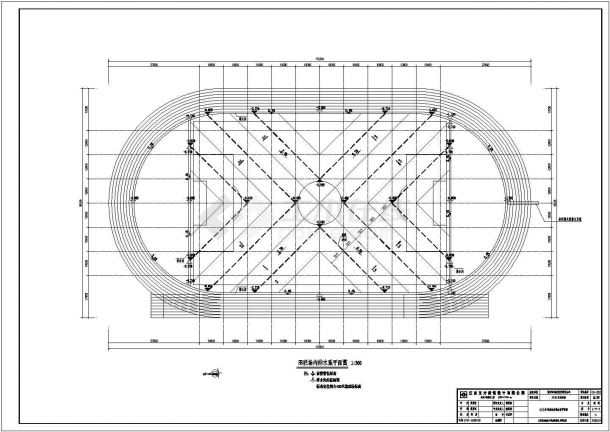 某学校400米运动场建筑设计施工图纸-图二