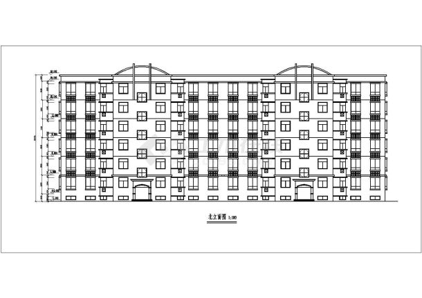 某小区六层住宅楼建筑方案设计图纸-图一