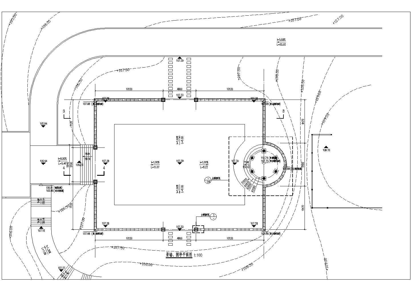 大连欧式园顶铁艺廊架施工图设计详图