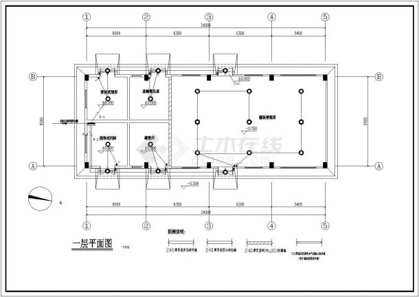 危险品库电气系统CAD示意图-图二