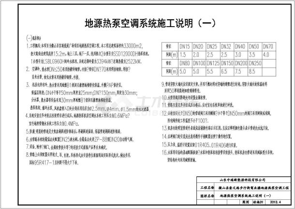 某地广场项目地源热泵空调工程方案图-图一