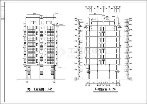 某地区9层综合住宅楼建筑设计方案-图一