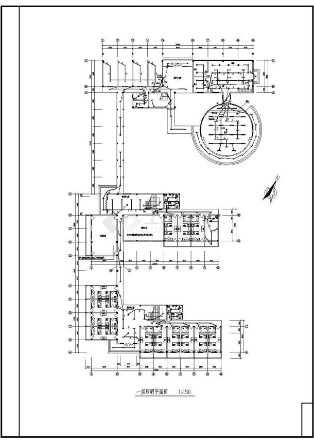 某地三层办公楼电气设计施工布置图-图二