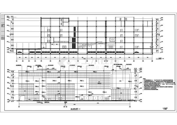 某地5层大型综合商场全套建筑施工图纸-图二