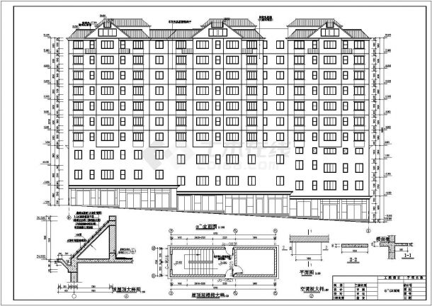 某地区8层框架结构住宅建筑方案图-图二