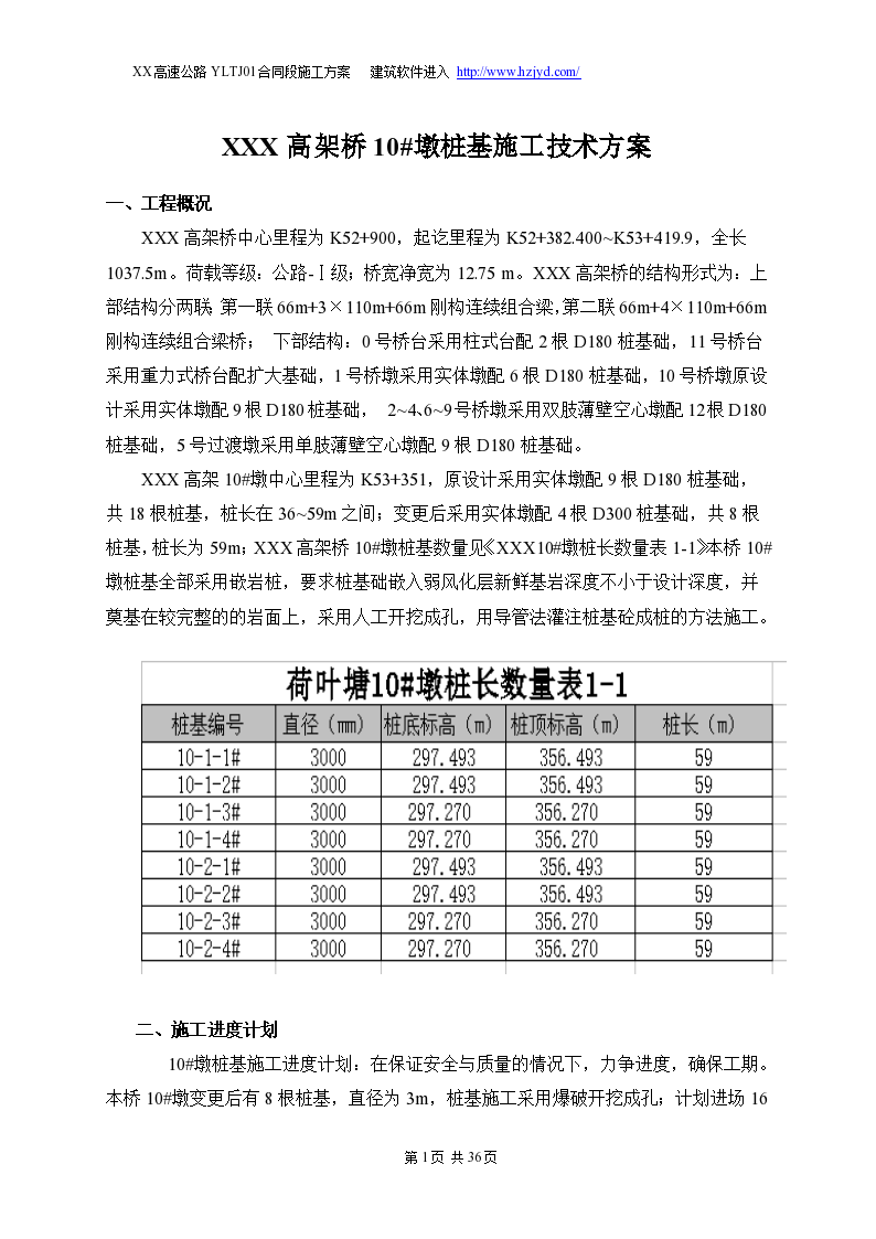 某高速公路高架桥桥墩桩基施工方案-图一