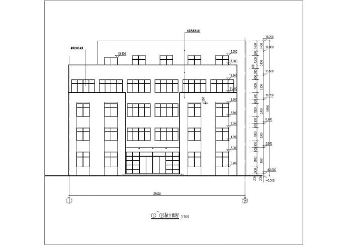 某地区五层综合办公楼建筑设计施工图_图1