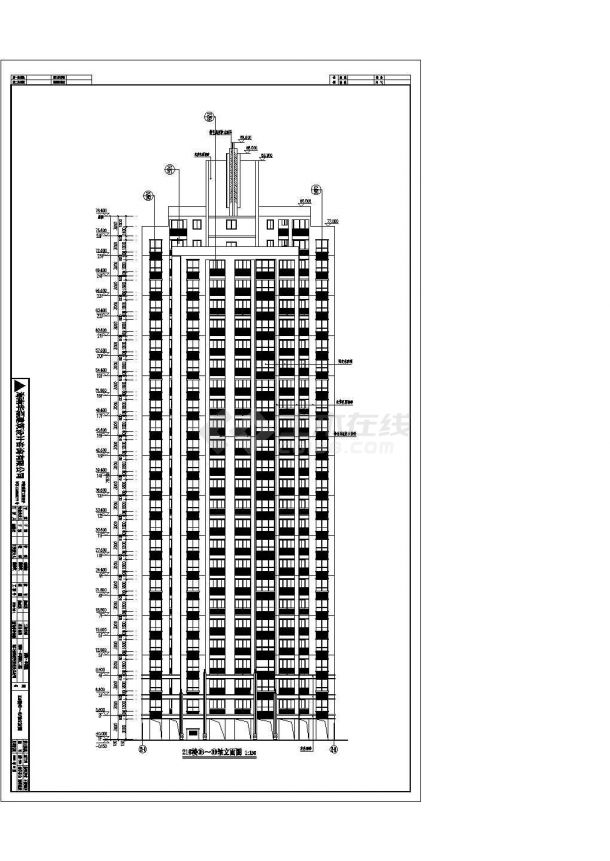 某地区26层剪力墙结构高层住宅楼建筑设计施工图-图一