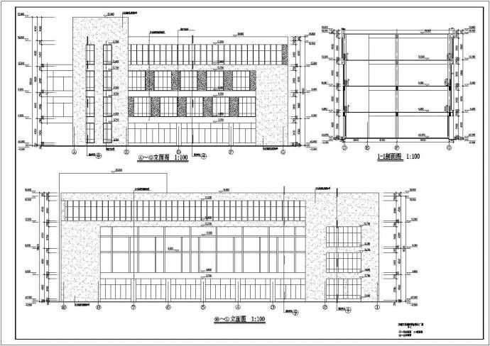 某地区四层框架结构厂房建筑设计施工图_图1