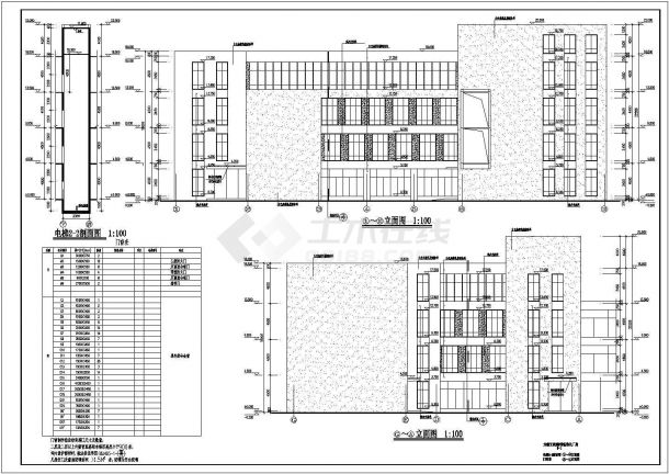 某地区四层框架结构厂房建筑设计施工图-图二