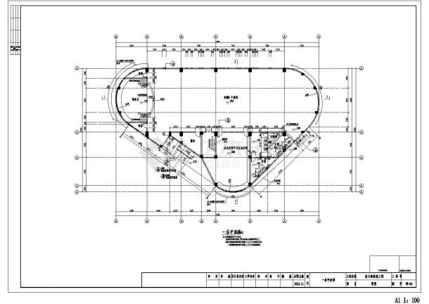 某地区二层心形基督教堂建筑设计施工图-图一