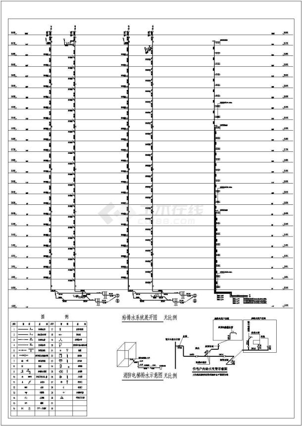 某地24层剪力墙结构住宅水暖施工图-图二