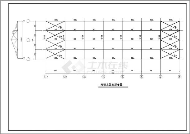 12米带吊车三角形钢屋架结构施工图-图二