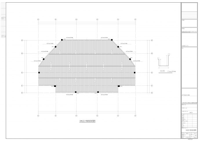 40米跨礼堂网架结构施工图（内含结构计算书）_图1