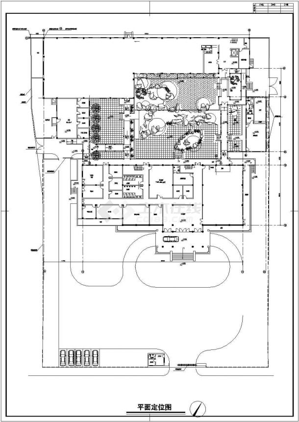 太湖古建筑系列之门卫室建筑设计施工图-图二